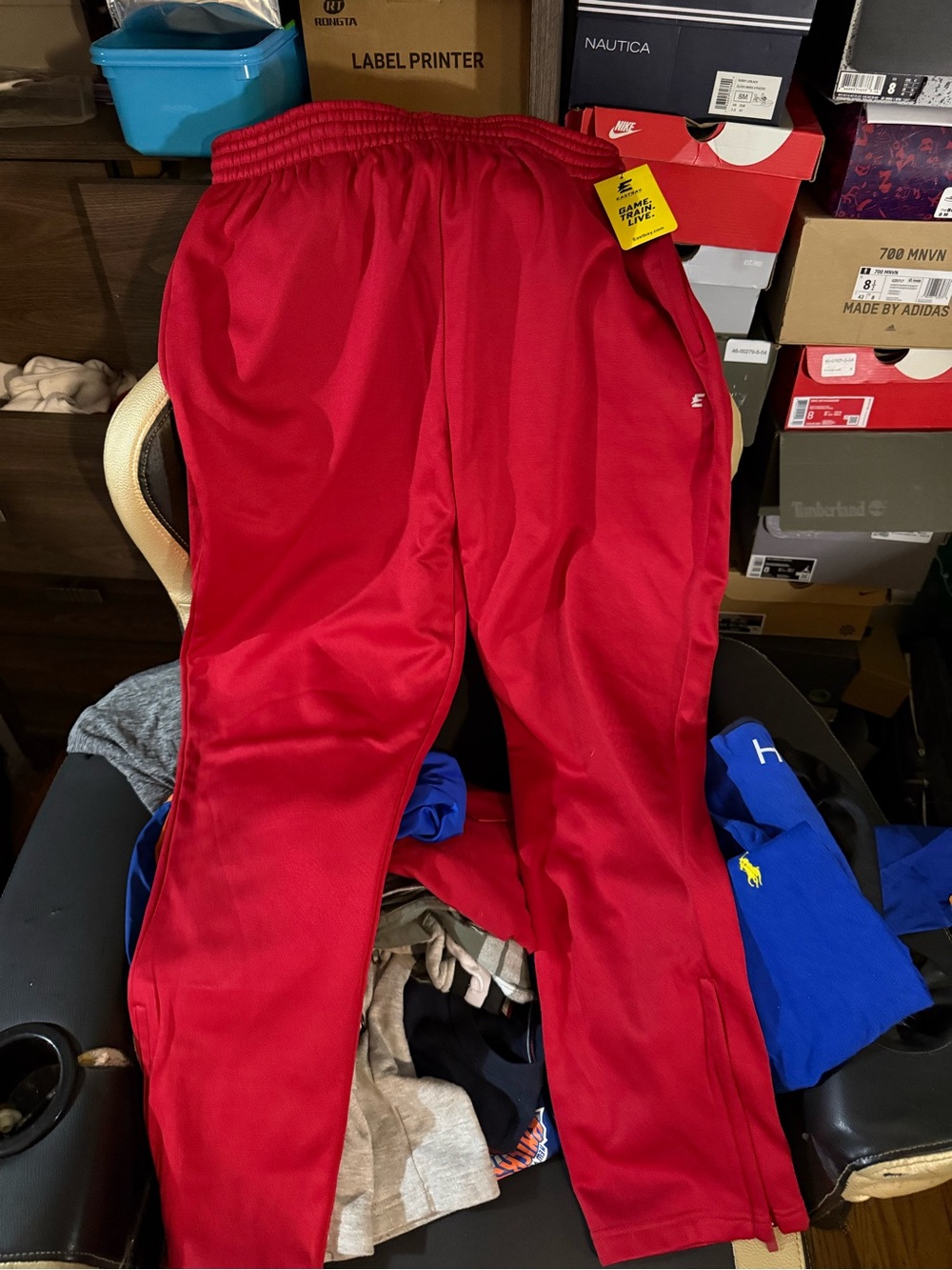 Red Starter Men's Athletic Joggers with Elastic Waist